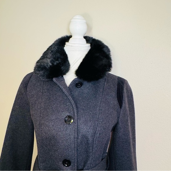 Apt 9 Women's Charcoal Gray Wool Blend Pea Coat - Picture 2 of 15